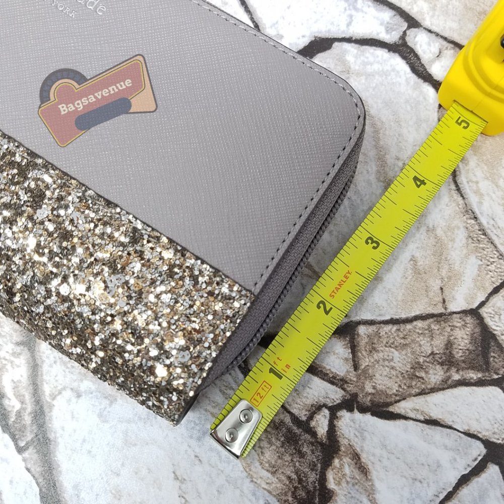 #bagsavenue pvc saffiano greta court neda Grey wallet cityscape Kate Spade - Picture 10 of 10